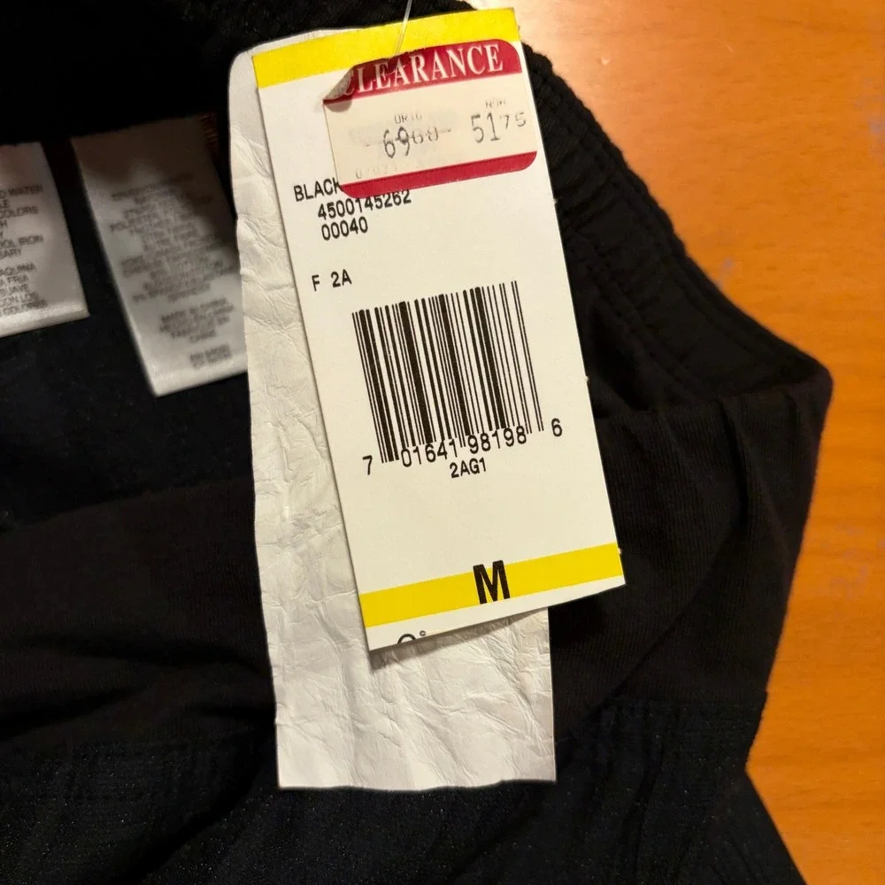 Jones Womens Black Wide Leg Textured Pull On Pants M High Rise Flowy Lightweight - Picture 7 of 9